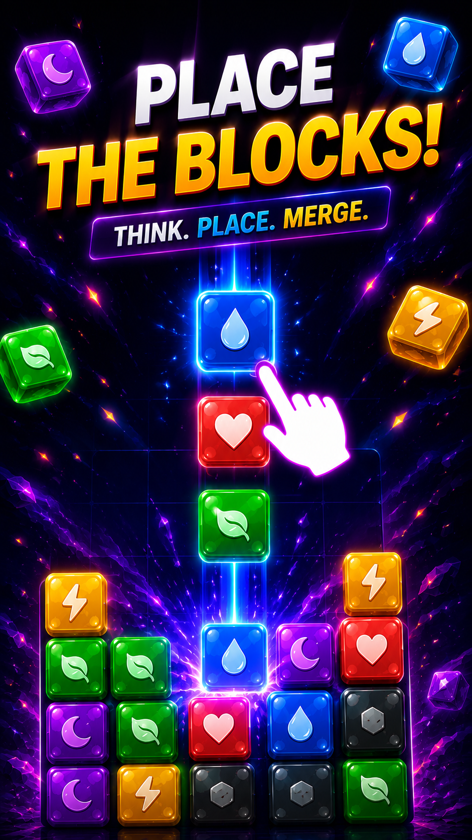FuseStack — Place the Blocks: Think, place, and merge mechanics