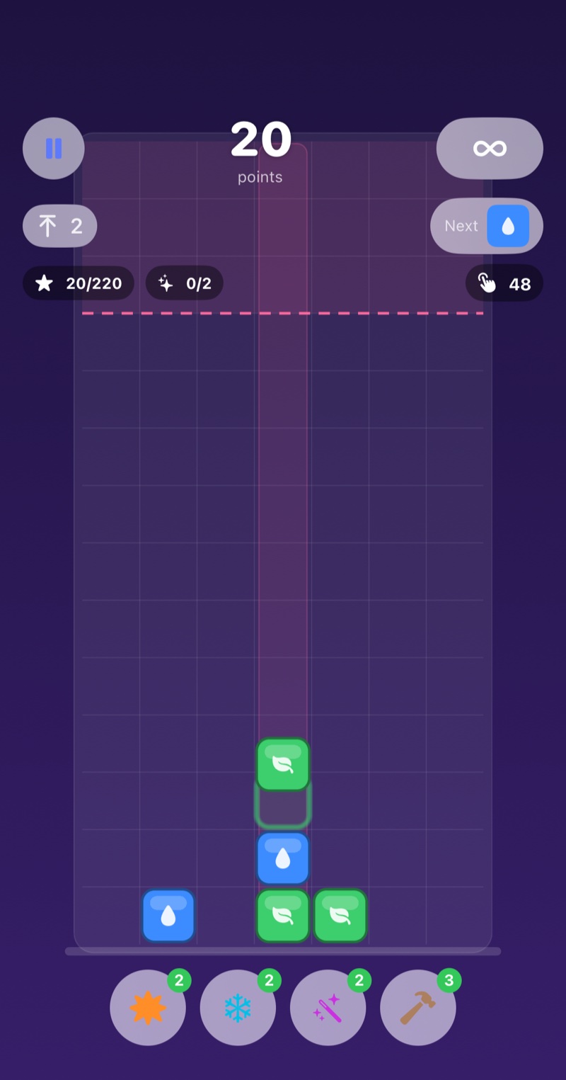 FuseStack gameplay board