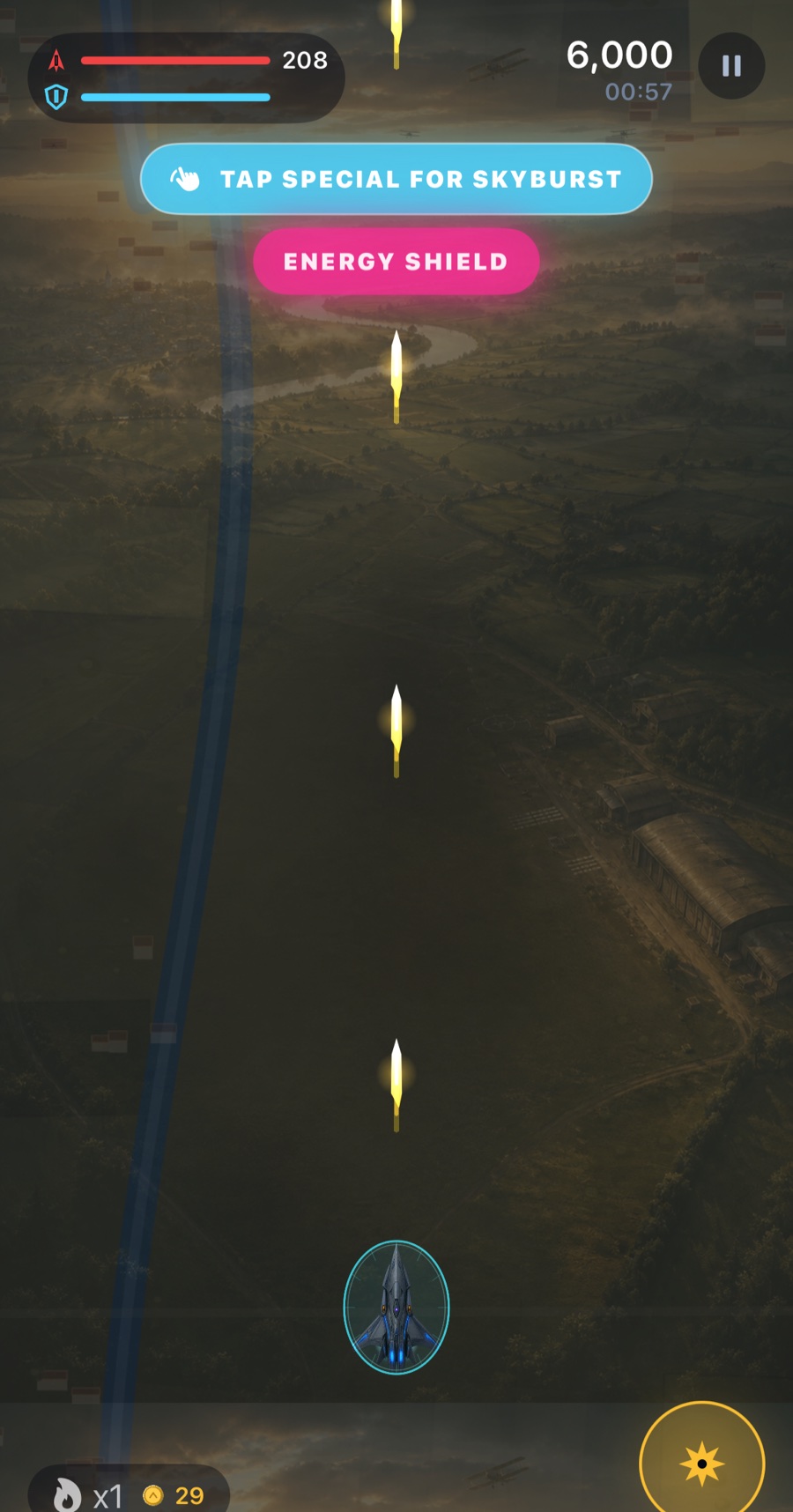 SkyRampage combat over the countryside